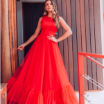 Tule Fluido Vermelho