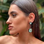 Brinco Fusion Turmalina Ródio Negro