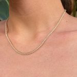 Colar Riviera Médio Dourado