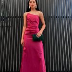 Slip drapeado fucsia