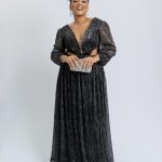 Manga Longa Lurex Preto