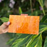 Clutch Marmorizada Laranja
