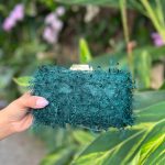 Clutch de Plumas Verde