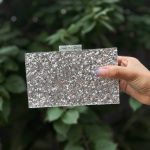 Clutch Marmorizada Prata