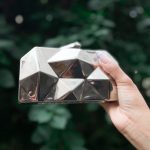 Clutch Geométrica Prata