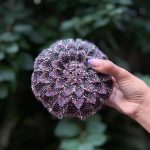 Clutch Flor Strass Roxa