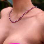 Colar Riviera Rubi e Ponto De Luz