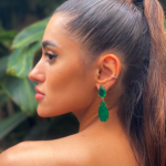 Brinco Gota Esmeralda