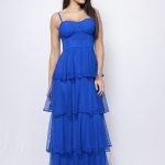 Camadas de Renda Azul Royal