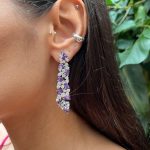 Brinco Cascata Topázio e Cristal