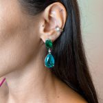 Brinco Fusion Esmeralda Gota