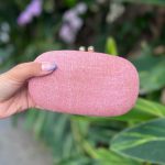 Clutch de Palha Rosa Chiclete