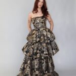 Magnólia Jacquard Preto