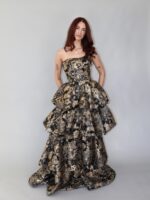 Magnólia Jacquard Preto