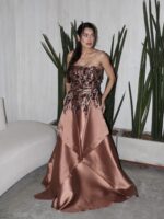 Mocha bronze bordado