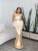 Lana Jacquard Dourado - Imagem 2