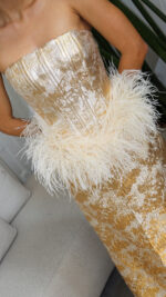 Lana Jacquard Dourado - Imagem 3